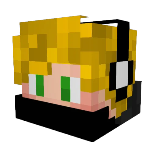 FreSh765 Minecraft avatar head, 3D render
