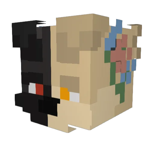 Fre_drk Minecraft avatar head, 3D render