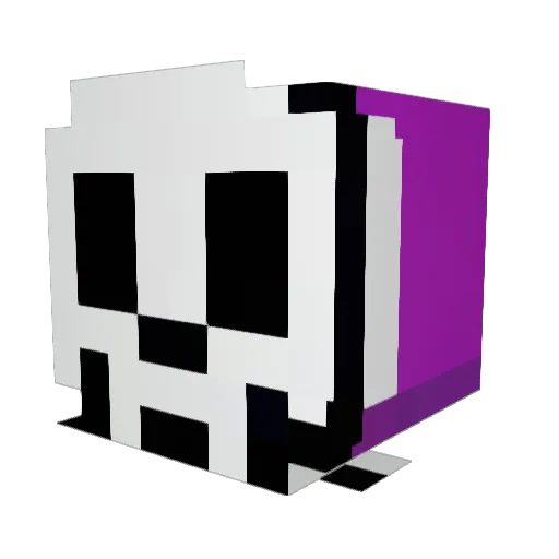 FreaKoid Minecraft avatar head, 3D render