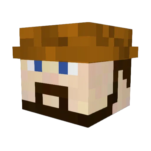 Freadys Minecraft avatar head, 3D render