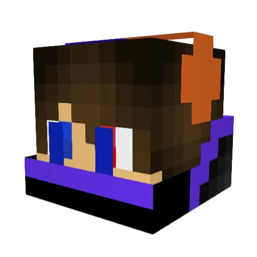FreakRa Minecraft avatar head, 3D render