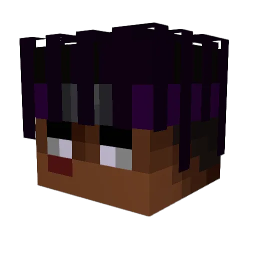 FreakWED Minecraft avatar head, 3D render