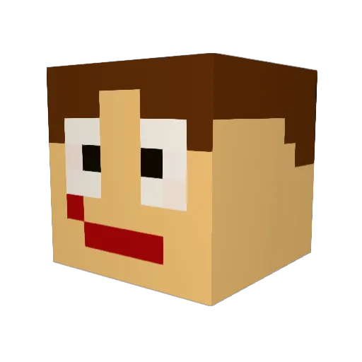 FreakYourMind Minecraft avatar head, 3D render