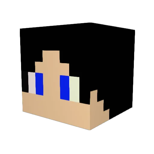 Freakarus Minecraft avatar head, 3D render