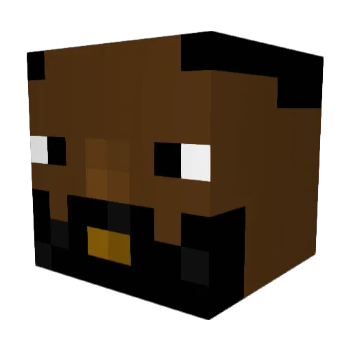 Freakboat Minecraft avatar head, 3D render