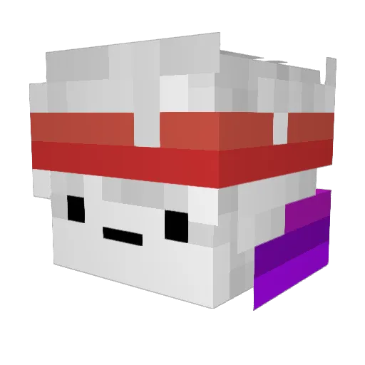 Freakidann Minecraft avatar head, 3D render