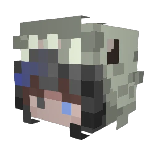 FreakinUri Minecraft avatar head, 3D render