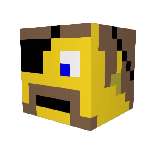 Freakk79 Minecraft avatar head, 3D render