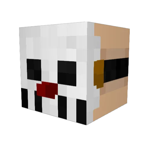 Freakshow879 Minecraft avatar head, 3D render