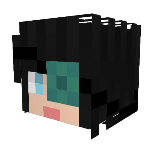 Freakshowgal Minecraft avatar head, 3D render