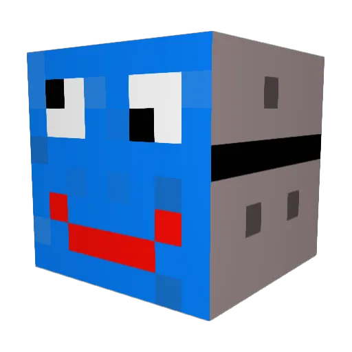 Freaksn Minecraft avatar head, 3D render