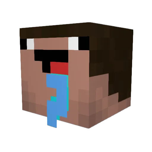 Freaky1911 Minecraft avatar head, 3D render