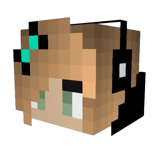 FreakyCoffee Minecraft avatar head, 3D render