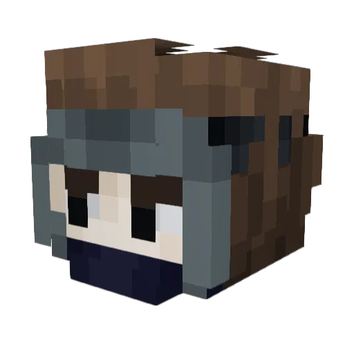 FreakyFriday25 Minecraft avatar head, 3D render