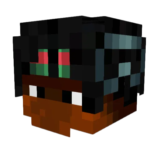 FreakyMan87 Minecraft avatar head, 3D render
