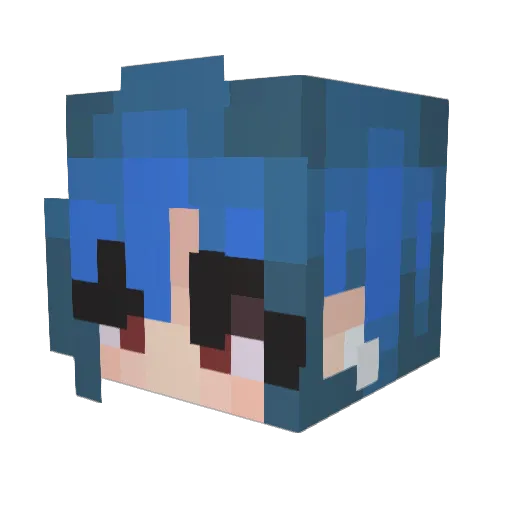 FreakyMishu Minecraft avatar head, 3D render