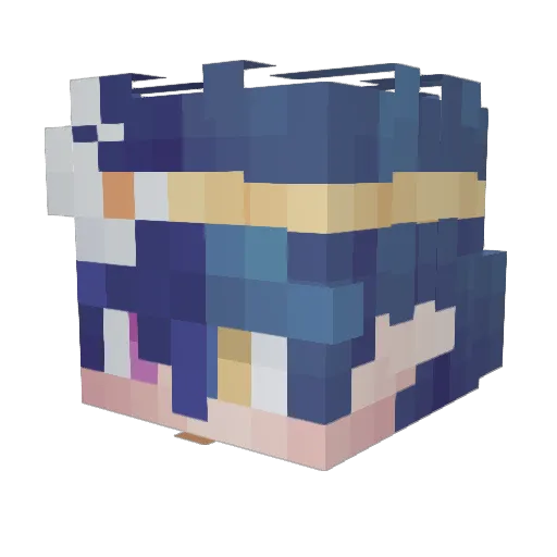 FreakyPeem Minecraft avatar head, 3D render