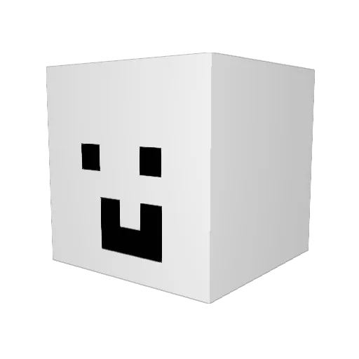 FreakyWhiteKid13 Minecraft avatar head, 3D render