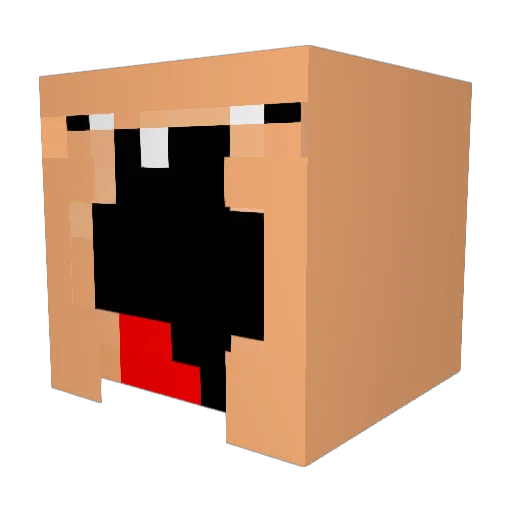 FreakyyFeaa Minecraft avatar head, 3D render