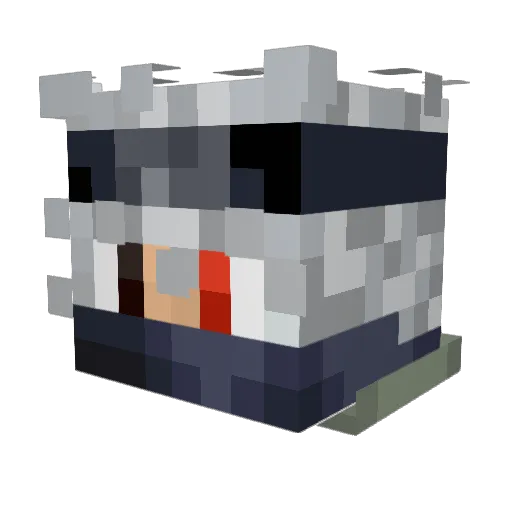 FreakzQ Minecraft avatar head, 3D render