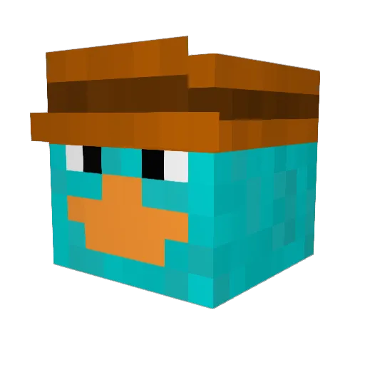 FrechDBR Minecraft avatar head, 3D render