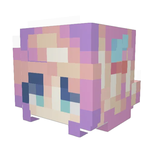 Freckles01 Minecraft avatar head, 3D render