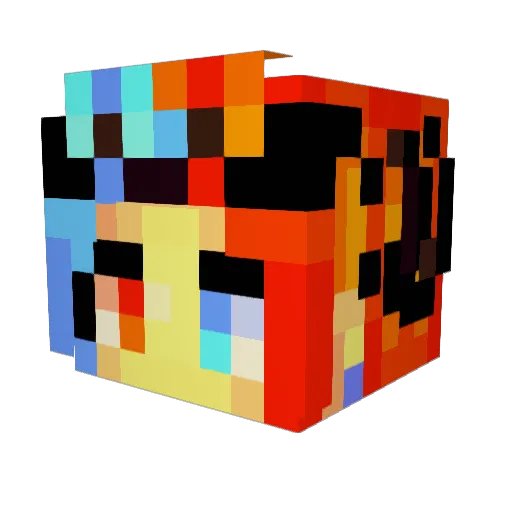 Frecklewish Minecraft avatar head, 3D render
