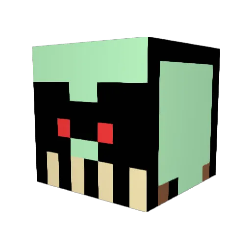 Freckt Minecraft avatar head, 3D render
