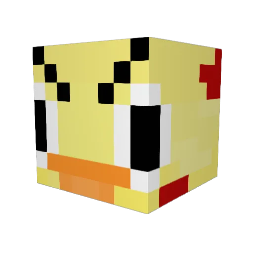 FreckyDuck Minecraft avatar head, 3D render