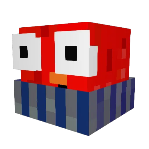 Fred1116 Minecraft avatar head, 3D render