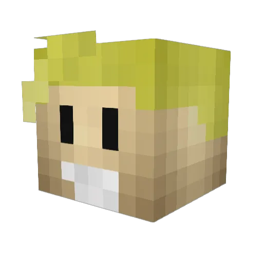 Fred1905 Minecraft avatar head, 3D render