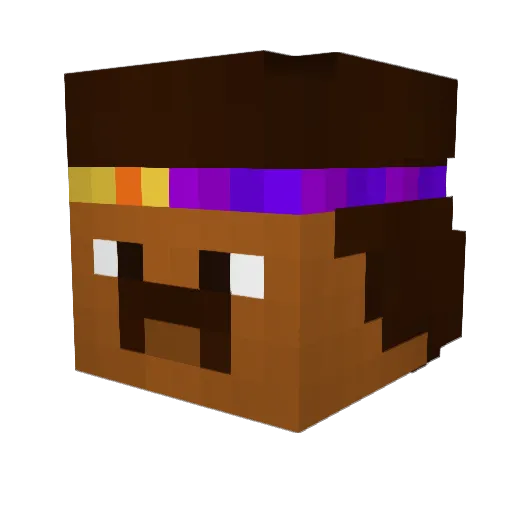 Fred312creeper Minecraft avatar head, 3D render
