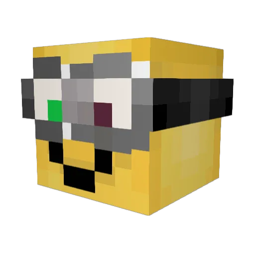 FredAix Minecraft avatar head, 3D render