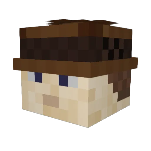 FredDF Minecraft avatar head, 3D render