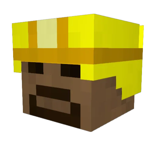 FredDeLobo Minecraft avatar head, 3D render