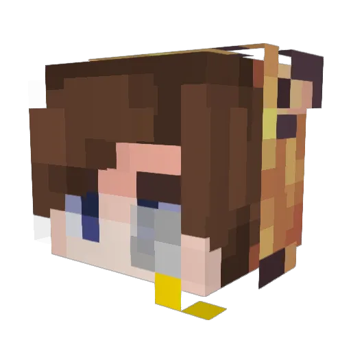 FredEgg Minecraft avatar head, 3D render