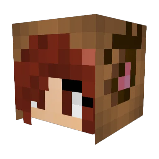 FredGucci_ Minecraft avatar head, 3D render