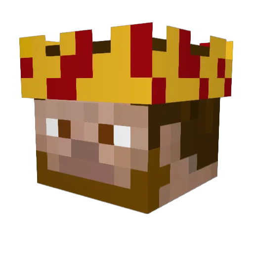 FredLowe Minecraft avatar head, 3D render