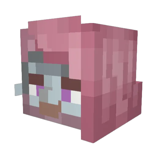 FredPW Minecraft avatar head, 3D render