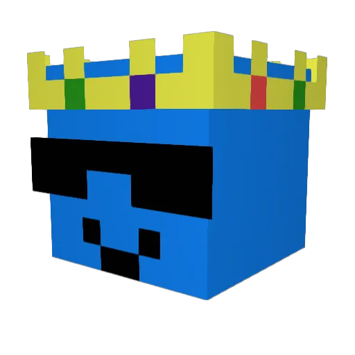 FredThanos Minecraft avatar head, 3D render
