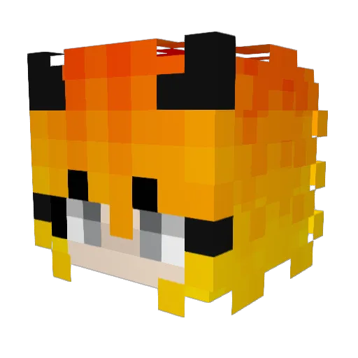 FredTheSnek Minecraft avatar head, 3D render