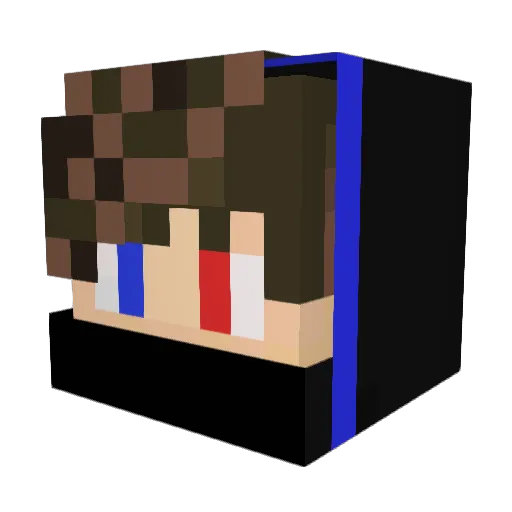 Fred_Feuerstein7 Minecraft avatar head, 3D render