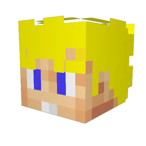 Fred_PT Minecraft avatar head, 3D render