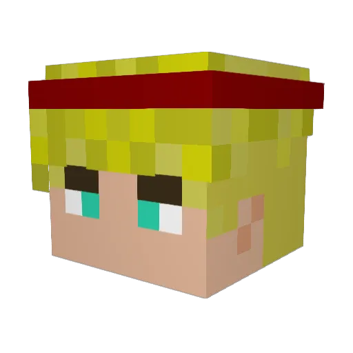 FredagsAben Minecraft avatar head, 3D render