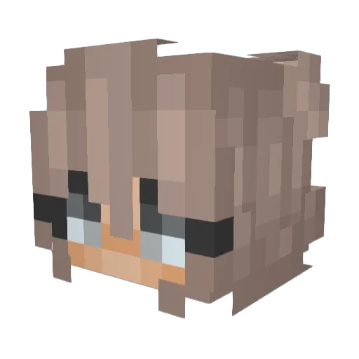 Fredberic Minecraft avatar head, 3D render