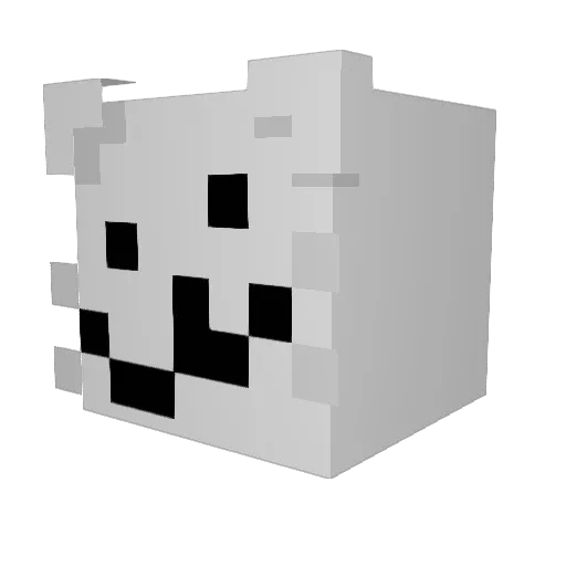 Fredbie Minecraft avatar head, 3D render