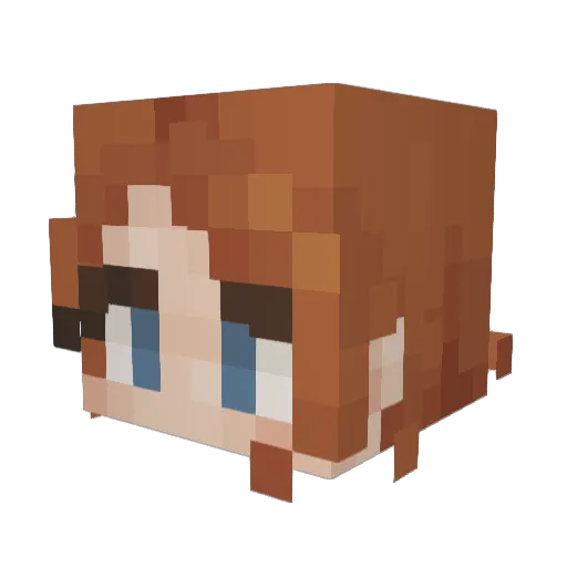 Fredd1eMercury Minecraft avatar head, 3D render