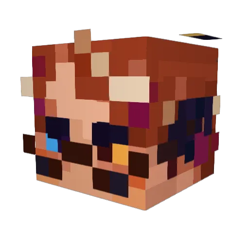 FreddOss_ Minecraft avatar head, 3D render