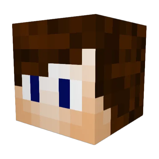 Freddi7 Minecraft avatar head, 3D render