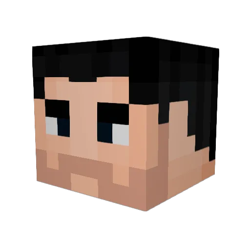 Freddiemercurry Minecraft avatar head, 3D render